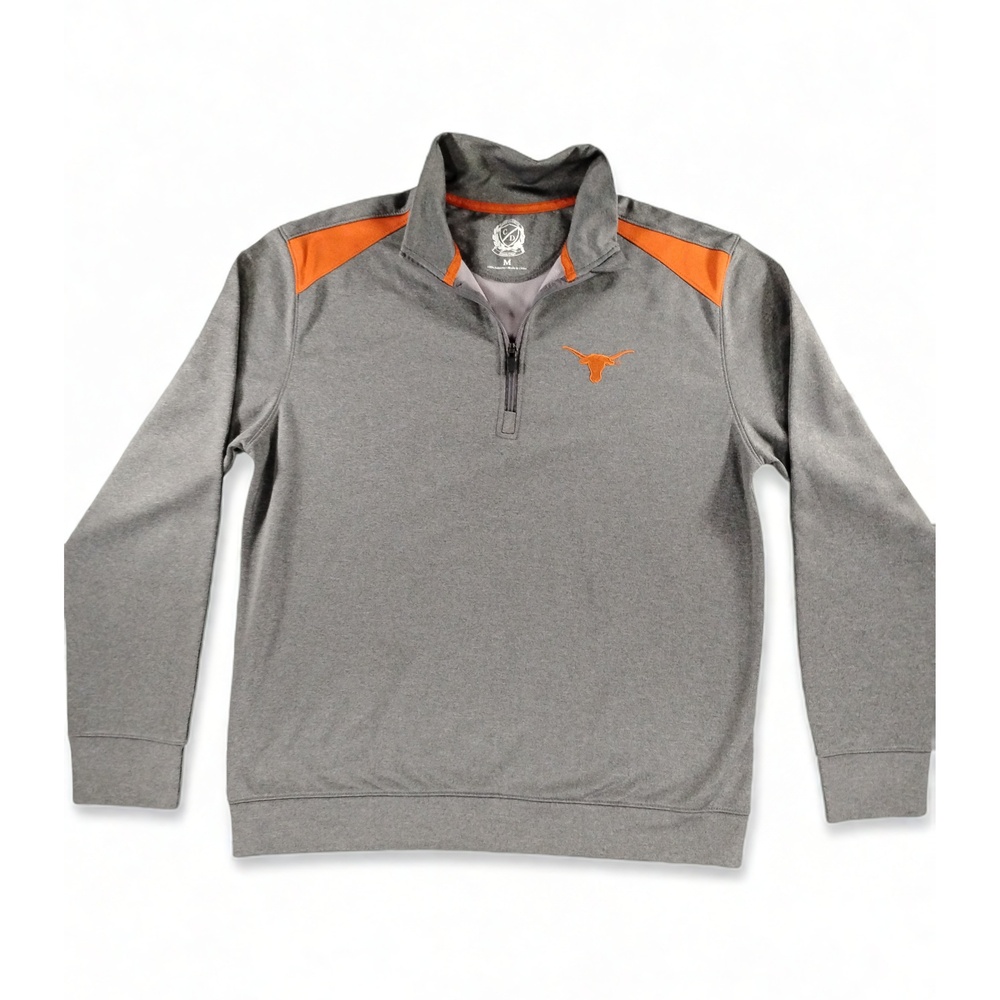 Campus Drive Texas Longhorns Mens 1/4 Zip Pullover Athletic Preppy Sportswear M